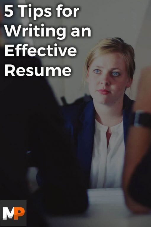 5 tips for writing a resume