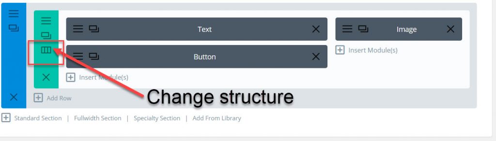 change row structure